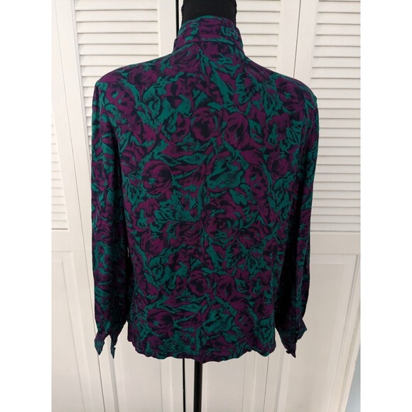 VTG Pendleton Country Sophisticates Blouse Women Sz 14P MultiFloral Cottagecore - Picture 11 of 16